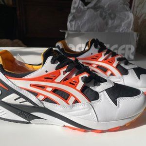 Asic Tiger Gel Mens Running Shoe New Size 8.5 Black White Orange